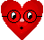 Gif animé coeur chantant